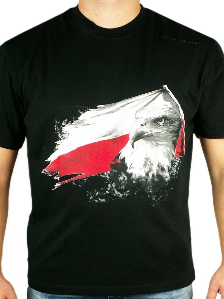 Polish Flag Eagle Patriotic T-Shirt Short Sleeve Casual 100% Cotton O-Neck Summer Mens T-shirt Size S-3XL