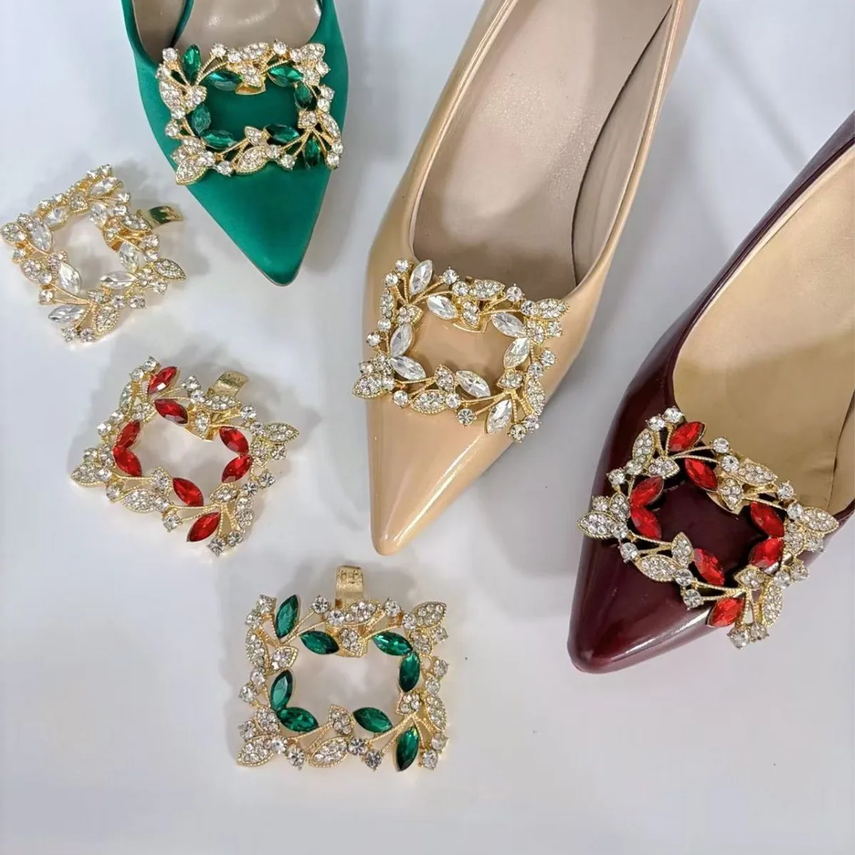 1PC Shiny Shoes Clips Crystal Wedding Bride Shoes Decoration Women High Heel Charms Rhinestones Buckle Shoes Accessories