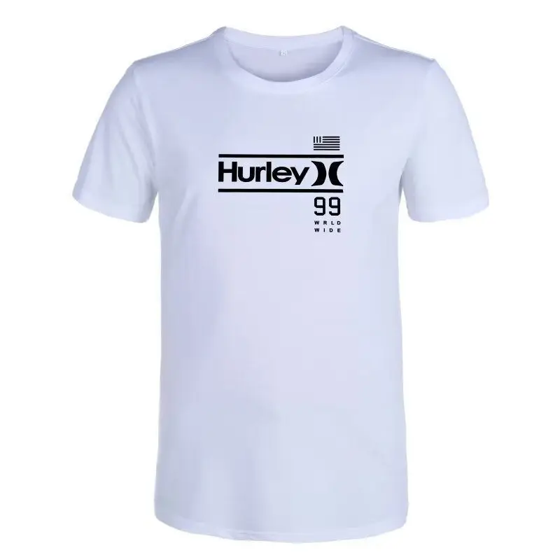 

Hurley 99 хлопковая футболка с рисунком унисекс для мужчин и женщин, летняя модная брендовая футболка с короткими рукавами, роскошные повседневные винтажные топы в стиле ретро