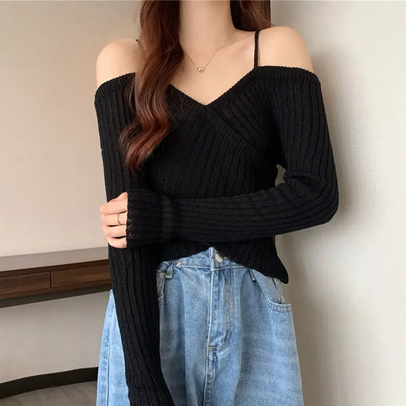 Long Sleeve T-shirt Women Summer Thin Section Hollow Ice Silk Knit Sunscreen Coverall Korean Loose Tops