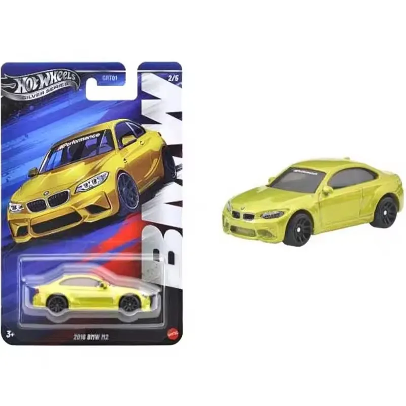 حقيقية الساخن عجلات سيارة BMW لعبة الأولاد 1:64 دييكاست الفضة سلسلة M1 M2 M3 M4 M5 نموذج المركبات هدية عيد ميلاد GRT01