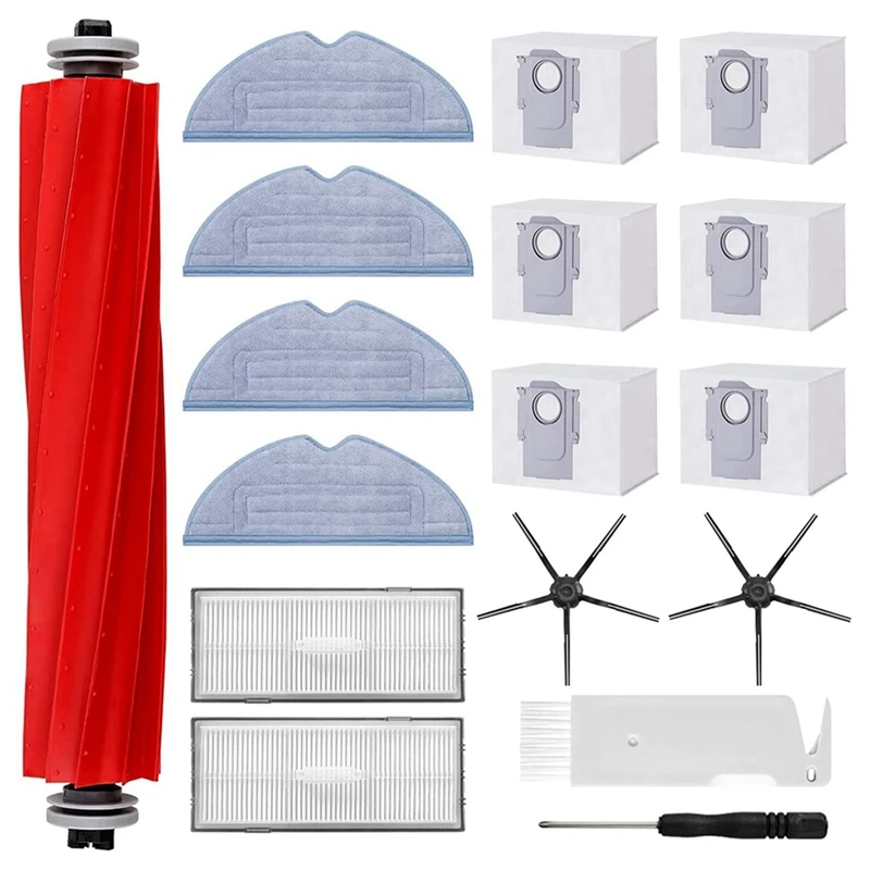 

Accessory Set For Roborock S7 Pro Ultra/S7 Maxv Ultra, 12 X Dust Bags, Main Roller Brush Vacuum Cleaner Accessoriesglobal Stock