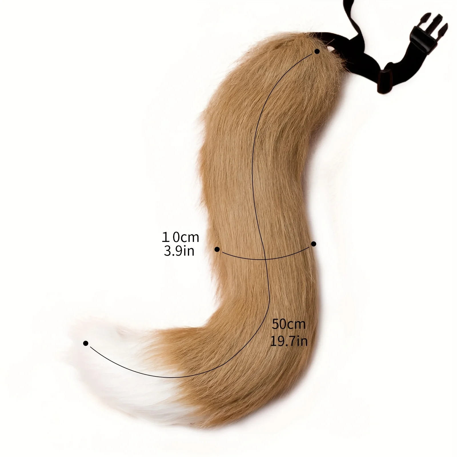 Yeni Kurt Kuyruğu Tilki Tai El Yapımı Tilki Kurt Kulaklar Kafa Bandı ve Cadılar Bayramı Cosplay Parti Kostüm Aksesuarları için Taklit Kürk Kuyruk