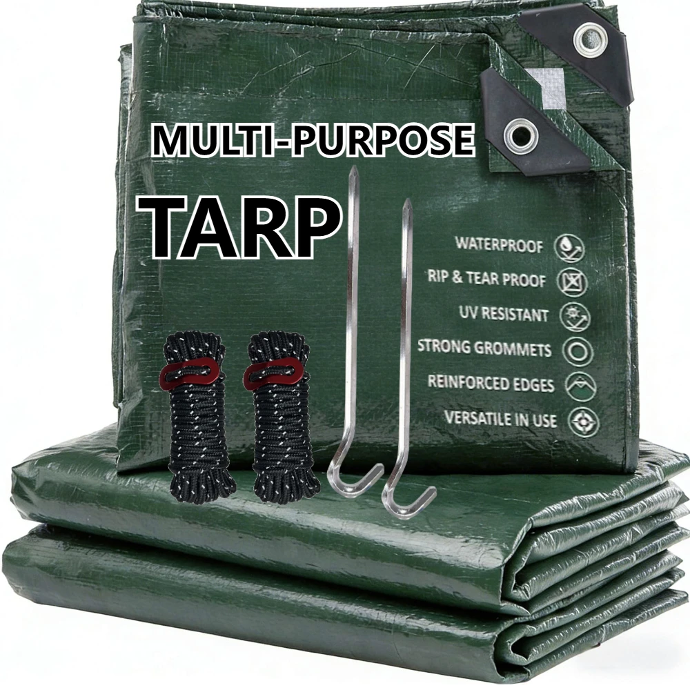 

Готовые большие брезенты Многоцелевой водонепроницаемый сверхмощный брезент из полиэстера с втулками и инструментами Автомобили Кемпинг Укрытие от дождя Прочный чехол