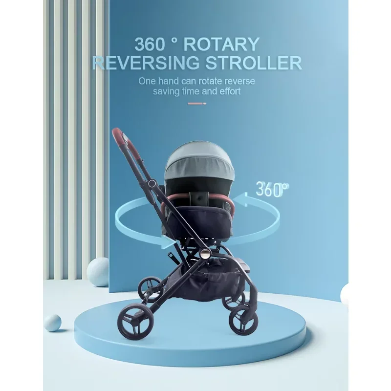 New Design Foldable Travel System for 3-Year-Olds Aluminium Frame Baby Stroller with Durable Aluminum Alloy Material