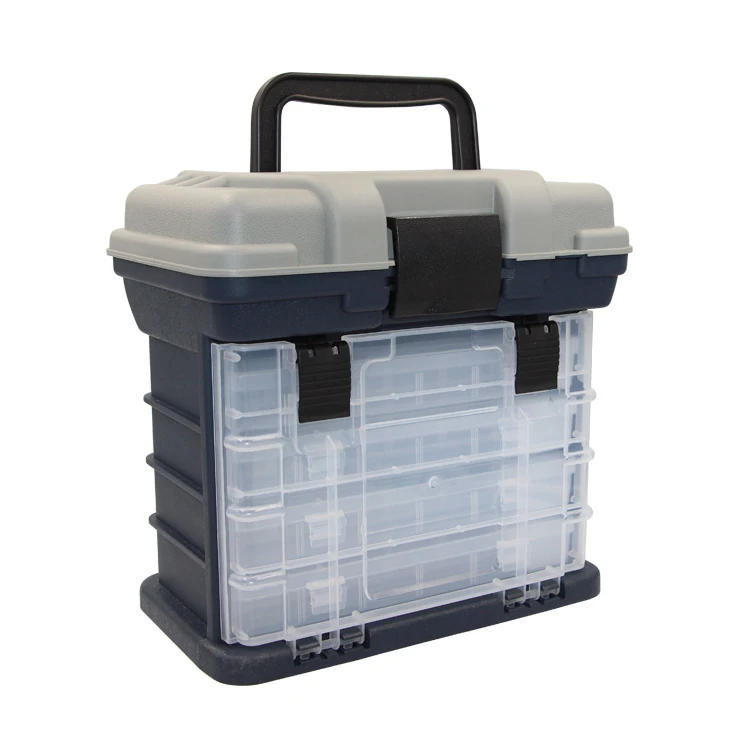 High Top Quality Rigid Transparent Plastic Fishing Tackle Box Lure Fishing Seat Box Plastic Fishing Tackle Boxes