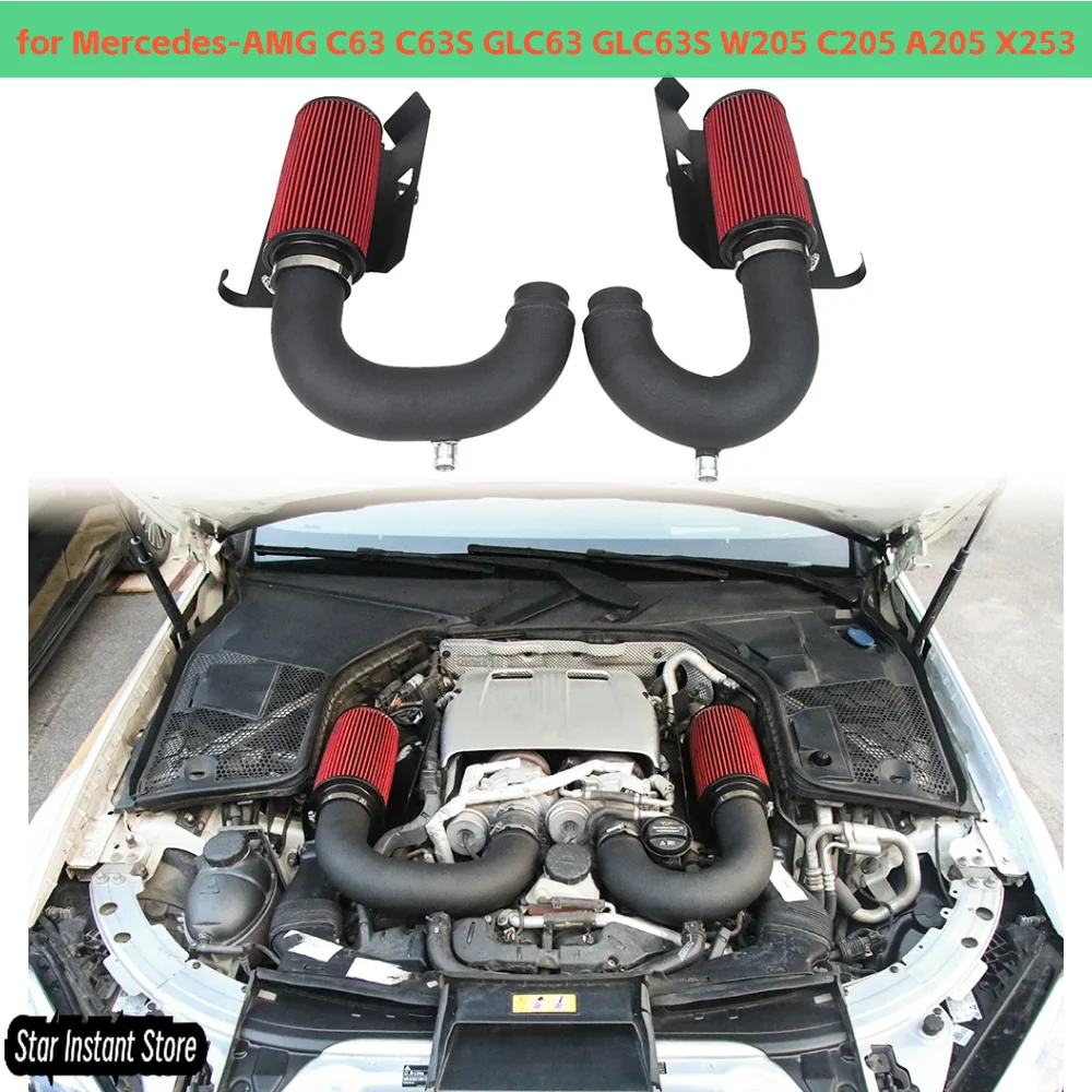 

Cold Air Intake System for 2015-2022 Mercedes-AMG C63 C63S GLC63 GLC63S W205 C205 A205 X253, M177 4.0T V8 Performance Upgrade