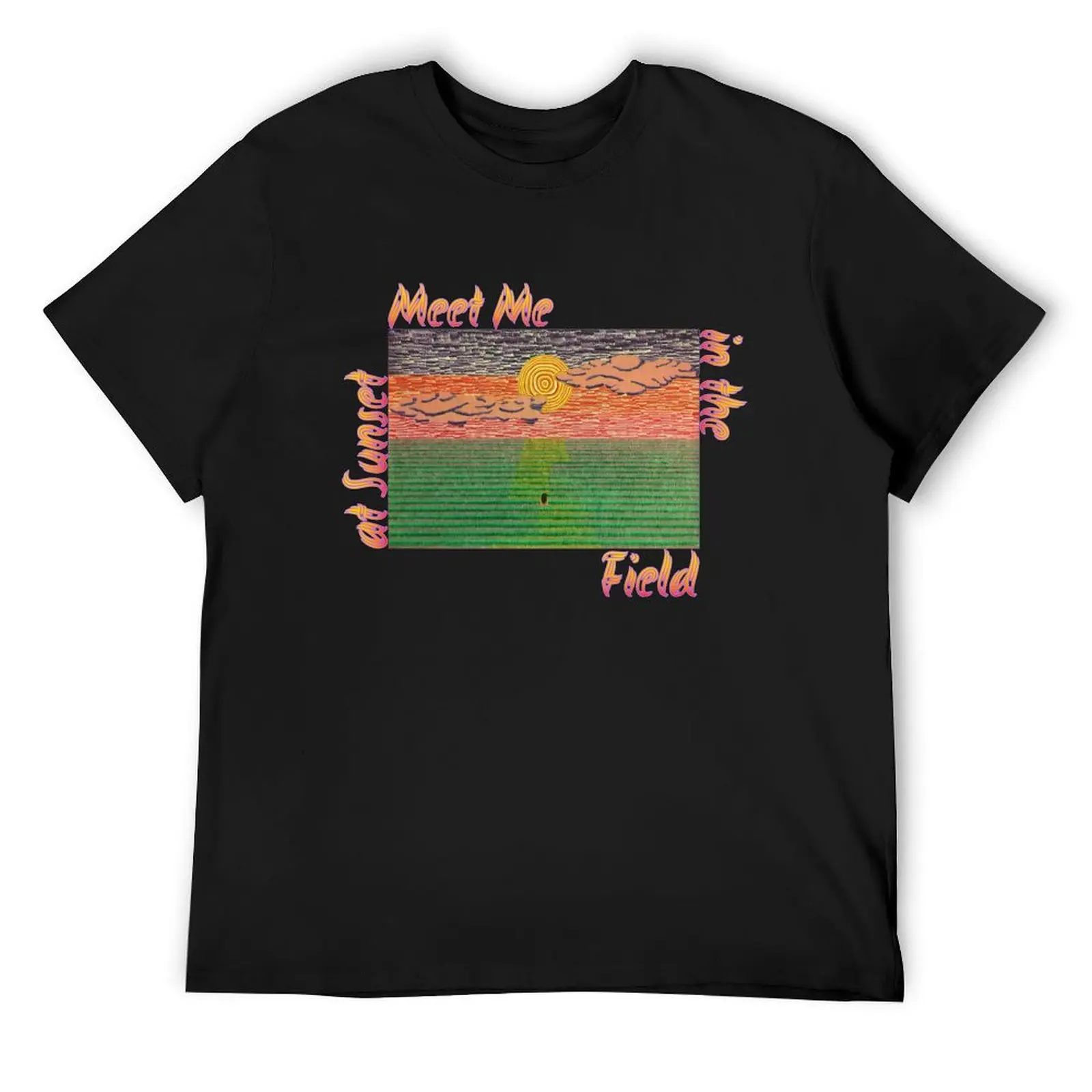 Meet Me in the Field at Sunset T-Shirt cotton graphic tees plus size tops summer top Aesthetic clothing mens workout shirts