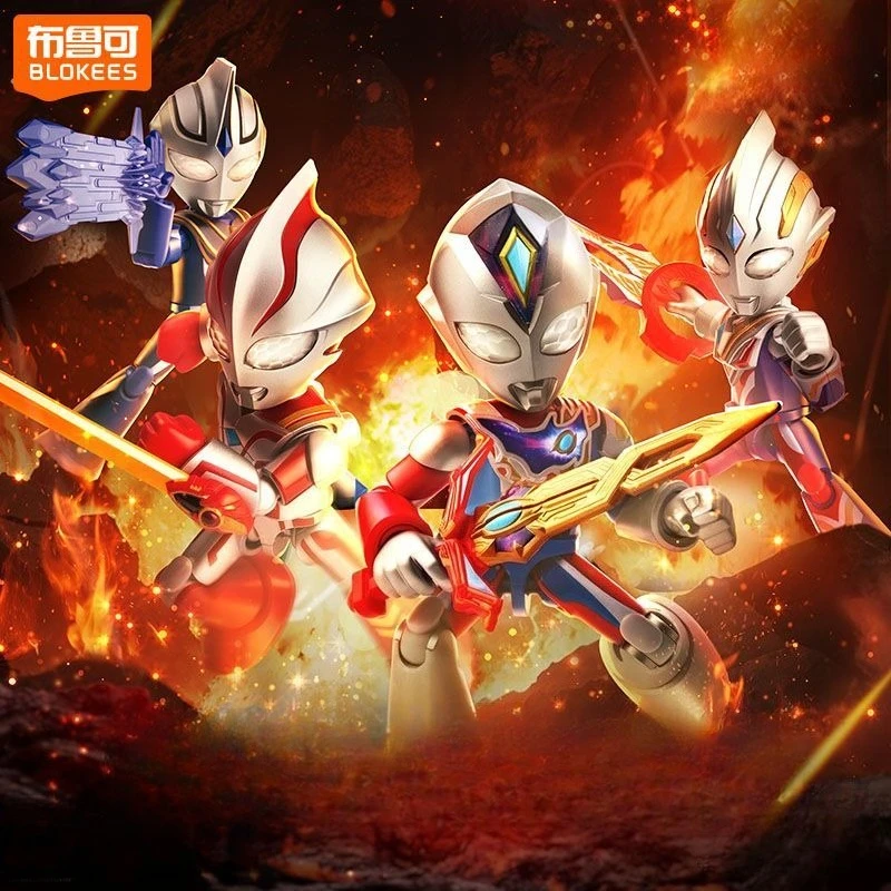 

BLOKEES Ultraman Partner, строительный блок, сборная модель, детский подарок на день рождения, игрушки, украшение для рабочего стола, модель сборки головоломки