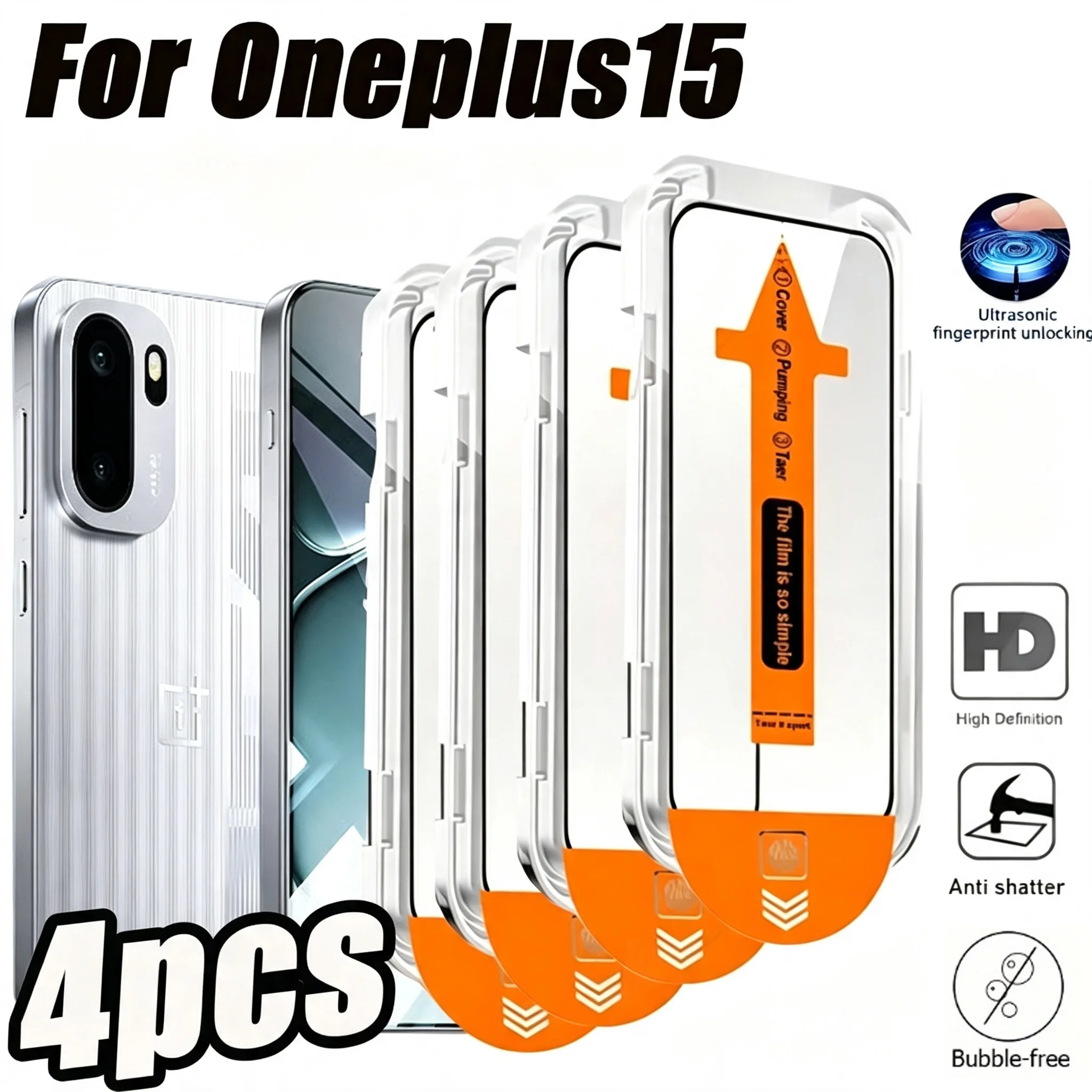 1-4PCS Screen Protector For Oneplus 15 13 12 11 9 8 10 Pro 15T 12R 13R 13T 15R 13s 10R 10T Nord CE6 CE5 6 5 4 3 Tempered Glass