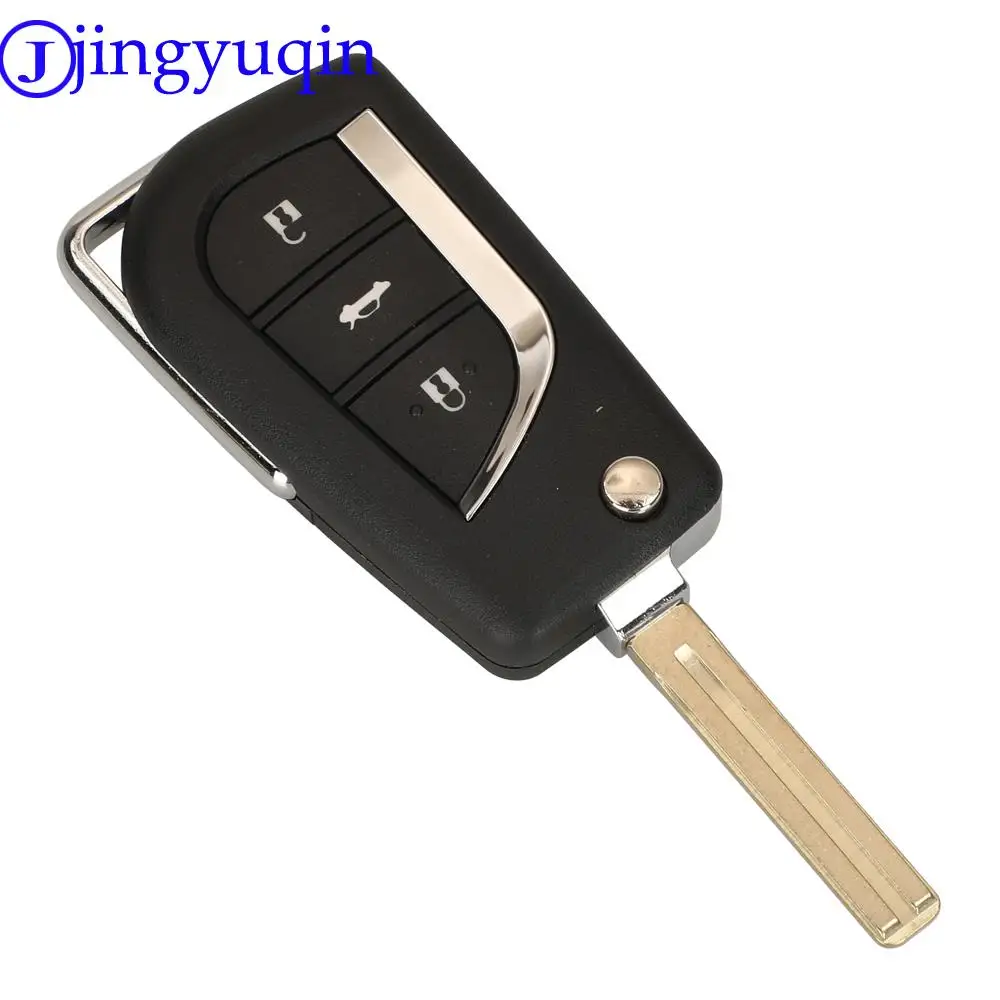 Jingyuqin 3 pulsanti modificato Flip Remote Car Key Fob ASK 433Mhz 4 d68 Chip per Lexus ES300 GS300 GS400 IS300 LS400 con Toy48