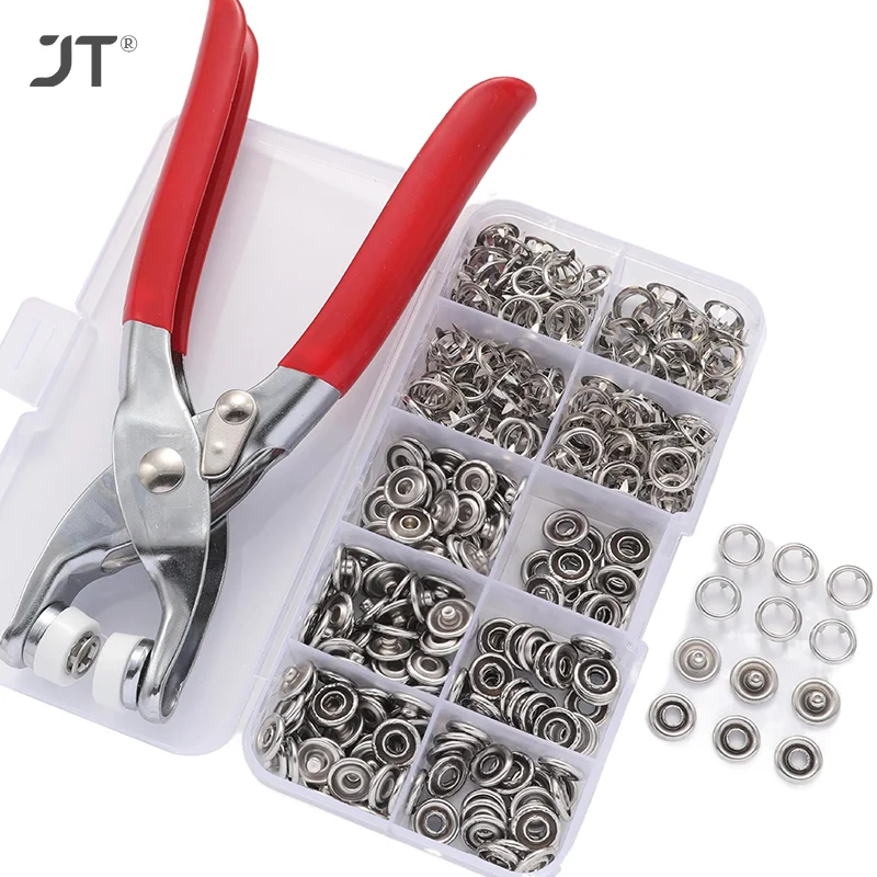 50/100PCS Plier Tool Metal Snap Button Sewing Button Thickened Snap Fastener Kit DIY Craft For Sewing Clothes Sewing Storage Box