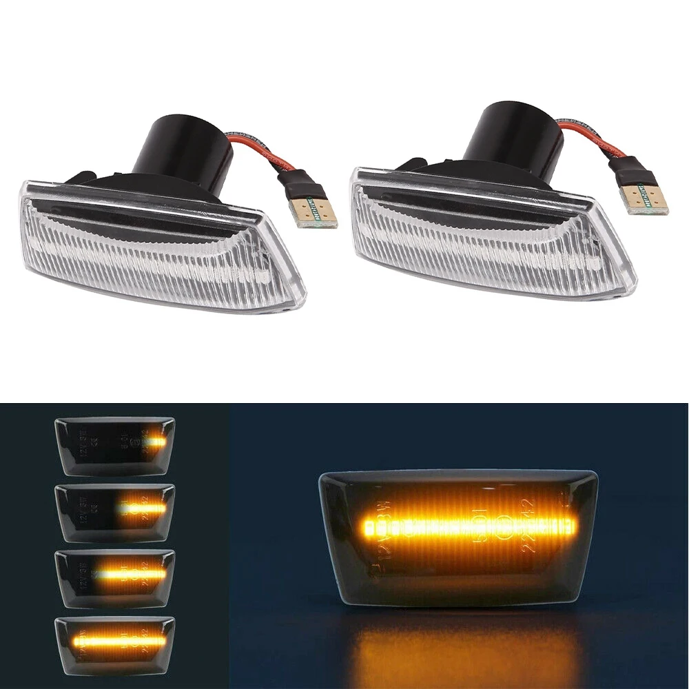 Car Dynamic Side Marker Light LED Turn Signal Light for Cadillac BLS CTS Daewoo Lacetti Holden Cruze Chevrolet Clear