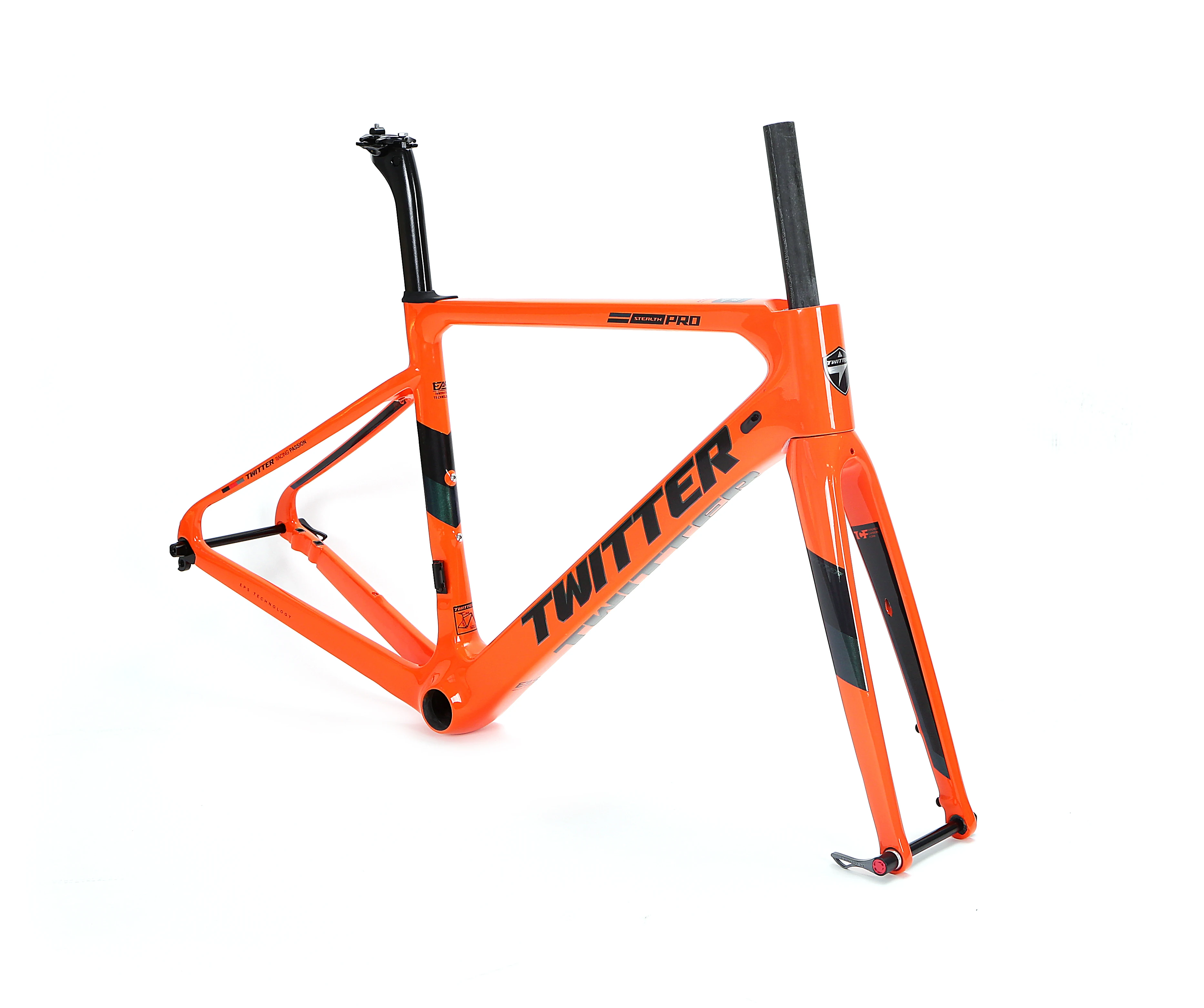 

*New Arrives Bike Twitter Carbon Road Bike Bicycle Frame 51cm 54cm Disc Brake Road Bike Frame Carbon With Handlebar Set