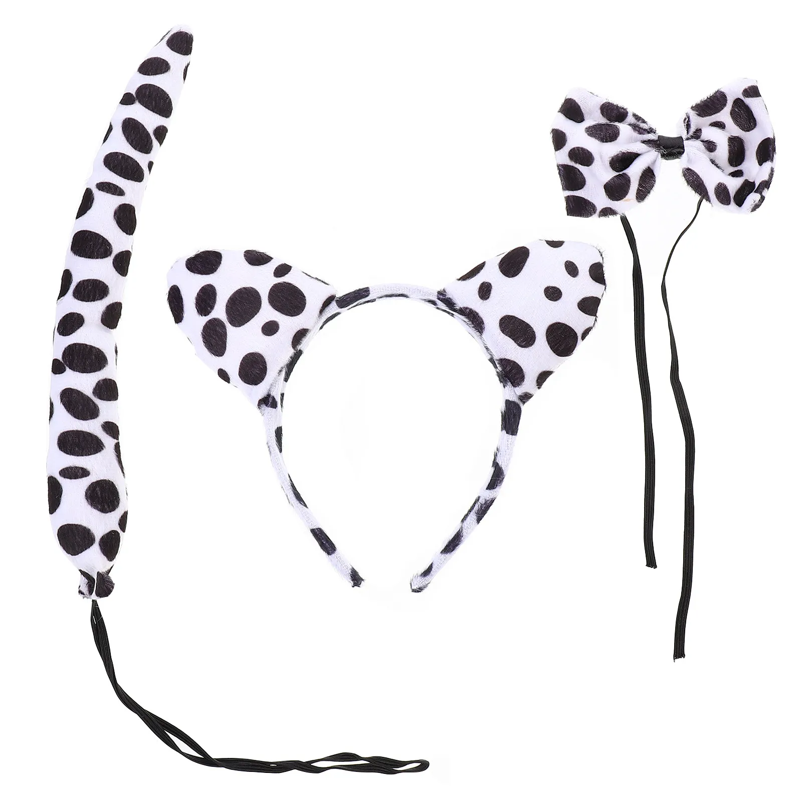 Animal Headdress Hair Clasp with Bow Tie and Tail for Cosplay, Party & Festival Accessory