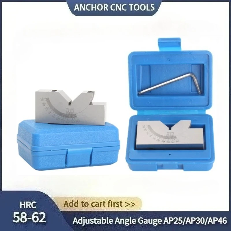 0/30/60° Precision Angle Gauge V Block AP25 AP30 AP46 Adjustable Pad for Milling Machine Measuring