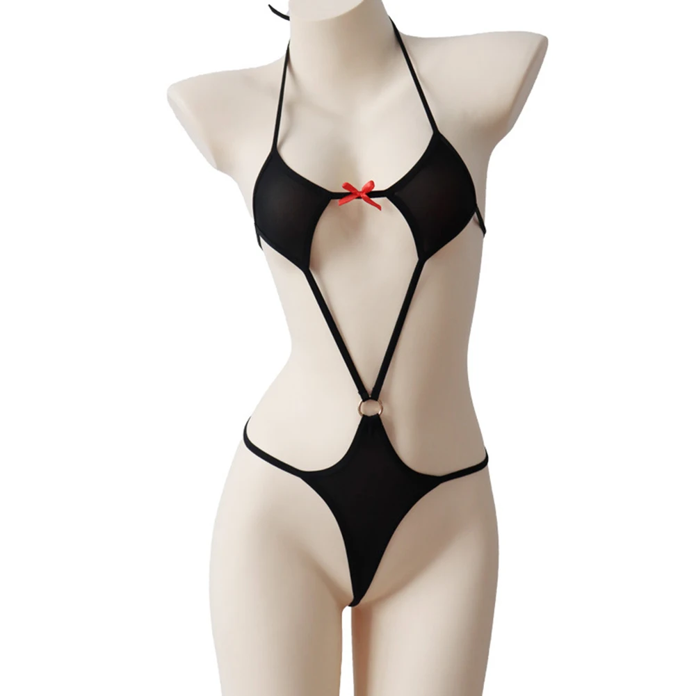 Maillot de bain sexy pour femmes, string, justaucorps, lingerie, buste ouvert, taille basse, brésilien