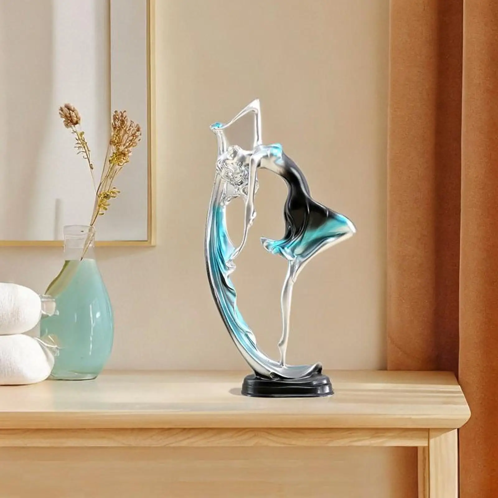 バレエダンス少女像オーナメントクリエイティブ新築祝いギフト美的コレクタブルダンサー彫刻キッチンデスク屋内用