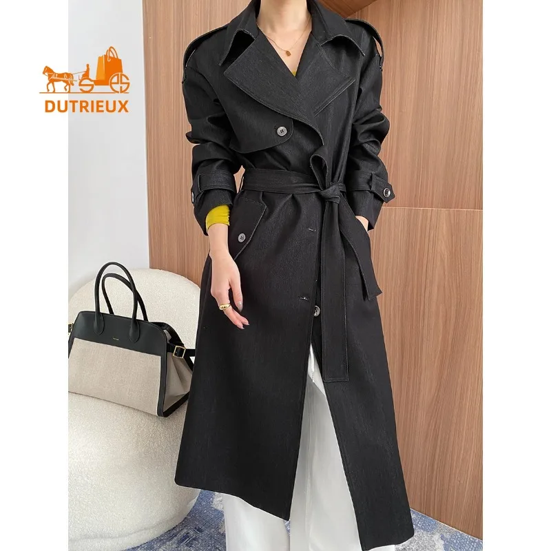 

Новый весенний женский длинный современный приталенный плащ 2026 года, роскошный структурированный пиджак для женщин