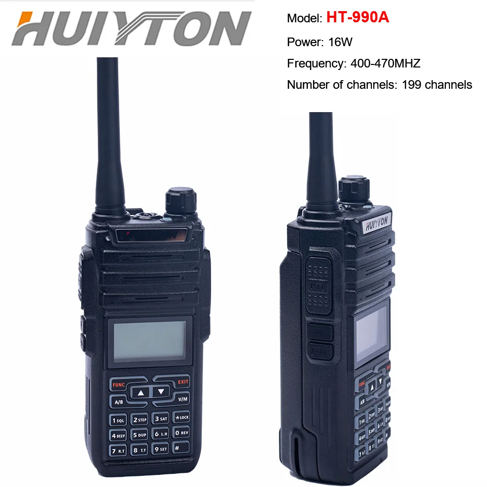 Novo intercomunicador portátil original huiyton HT-990A para equipe de serviço turístico autônomo ao ar livre intercomunicador especial de forte penetração