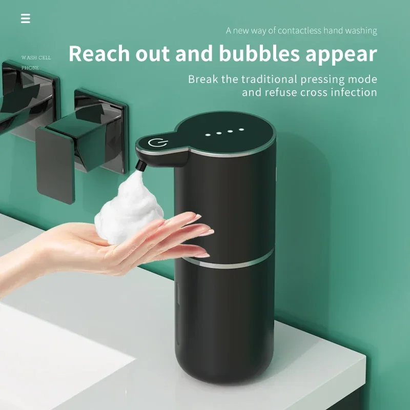 A New Wall Mounted Automatic Soap Dispenser Foam Smart Hand Washing Machine  Liquid Rechargeable Bathroom Induction Sensor