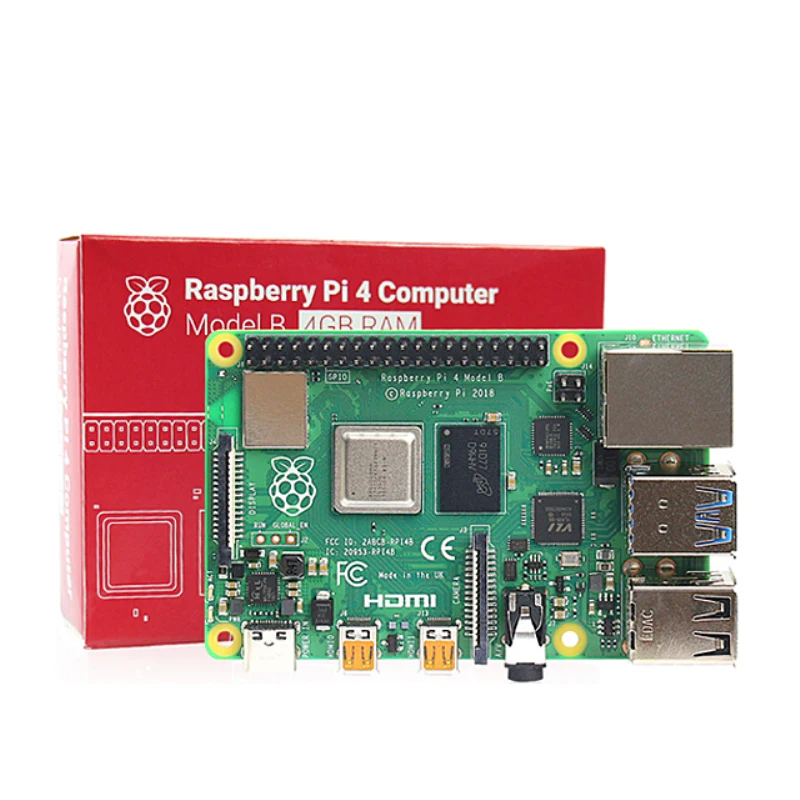 Raspberry Pi-Kit de Démarrage d\'Ordinateur Original, Modèle Pi4 4b, 1 Go, 2 Go, 4 Go, 8 Go de RAM, Carte 1g, 2g, 4g, 8g