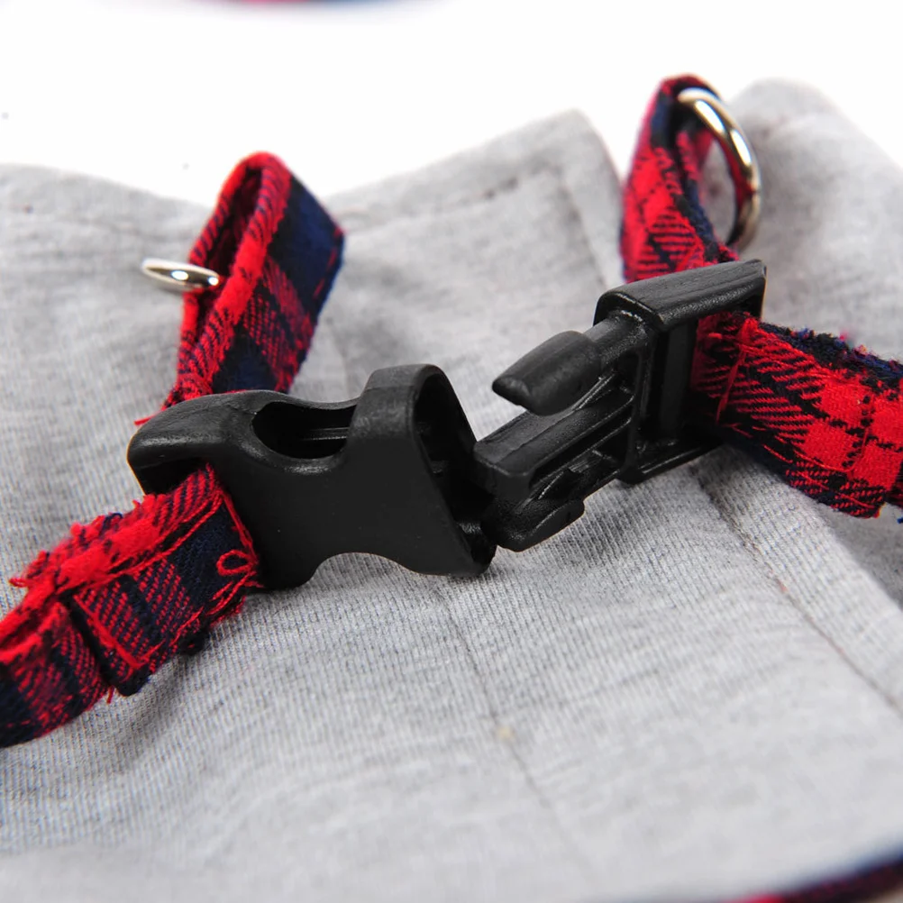 Adjustable Cat Harness Vest Premium No-Choke Design with Soft Padding Comfortable Chest Strap for Cats Small Grey