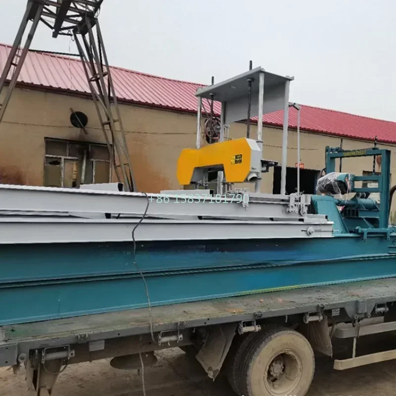 Customized Wood Chipper Horizontal Band Saw Wood Chipper Horizontal Gantry Saw Garden Wood Slicing Diesel Sawmill Splitter