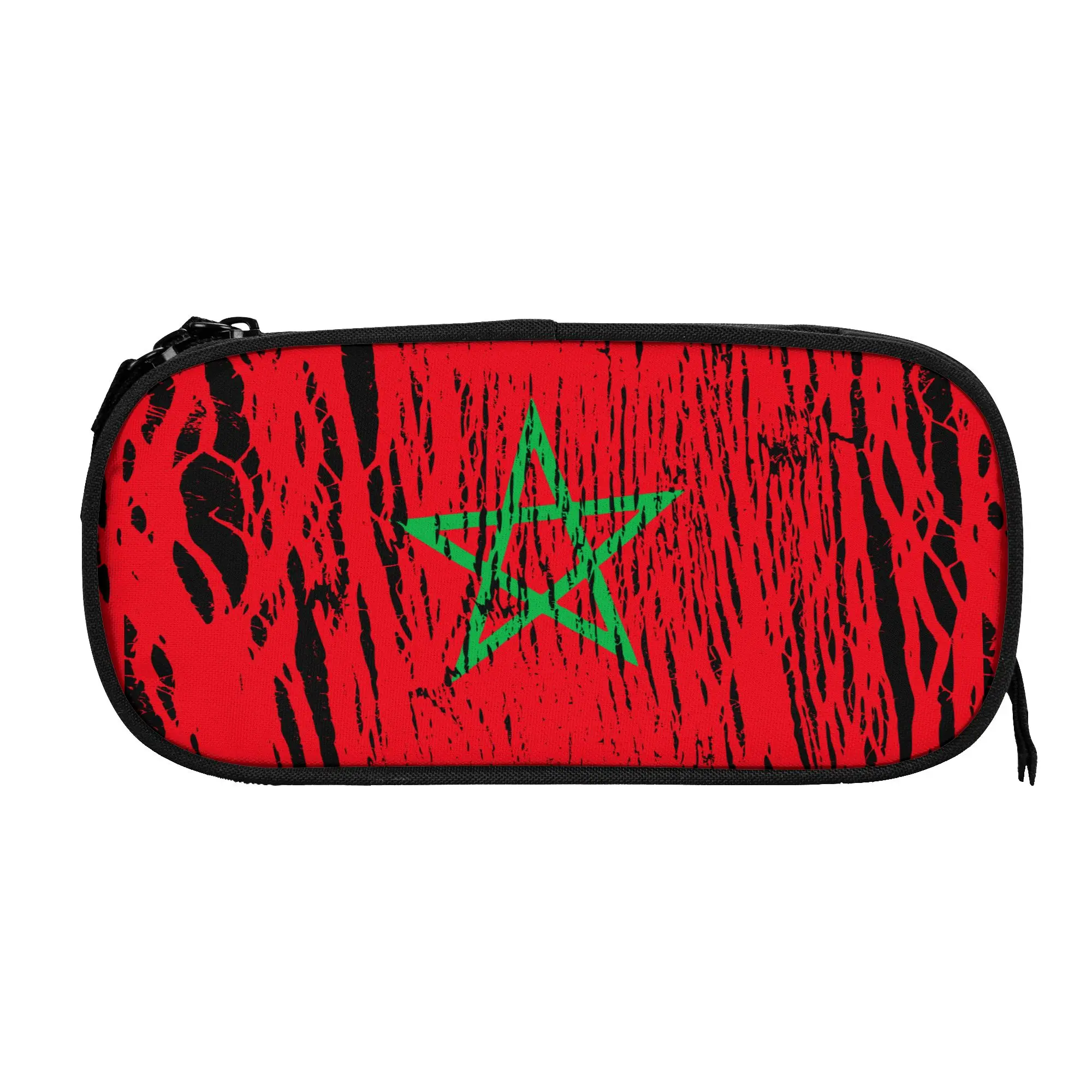New Morocco Moroccan National Flag Pencil Case  Pencil Pouch Pen Holder Kids Big Capacity Bag School Supplies Gifts Stationery