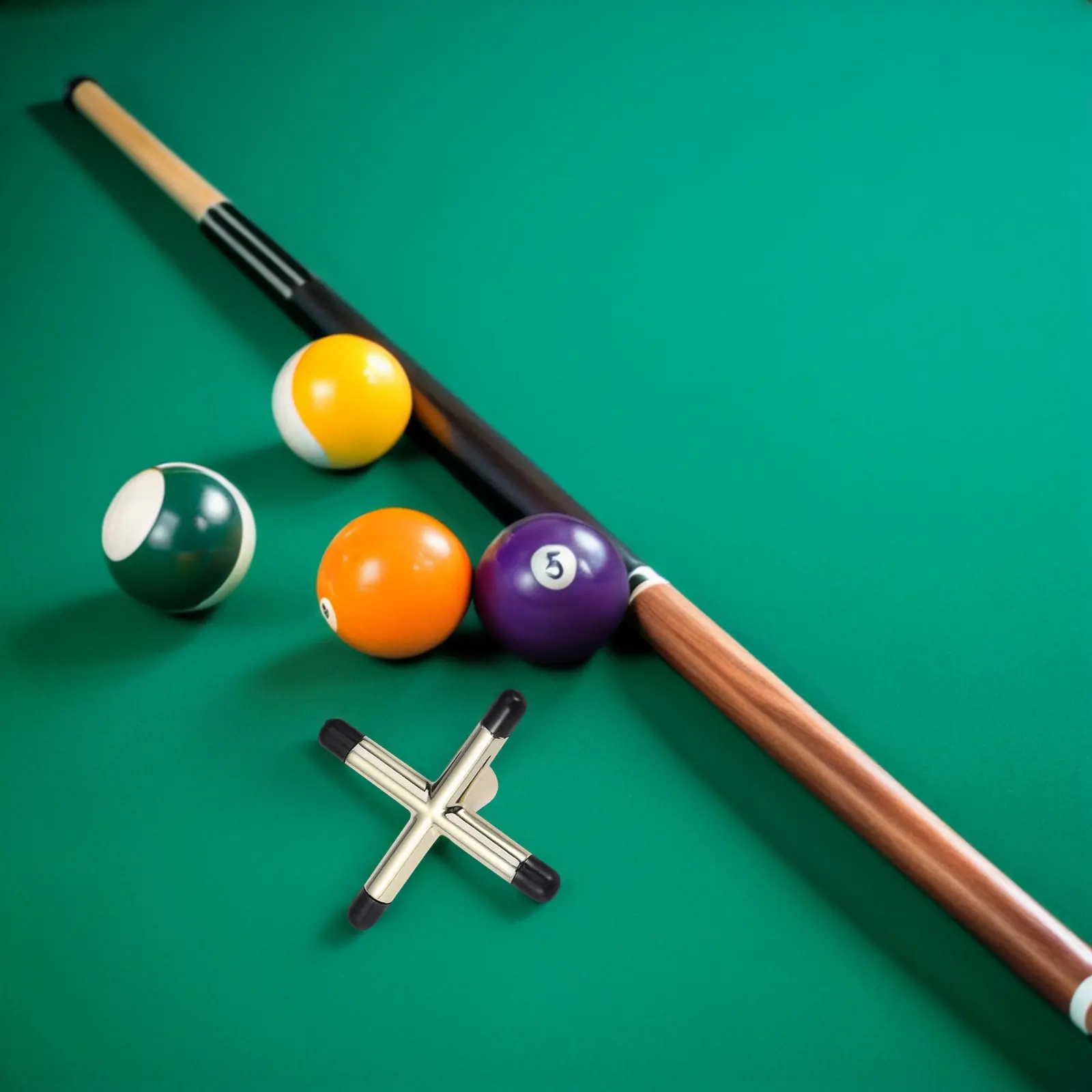 

4Pcs Billiards Bridge Head Cross Shaped Pool Cue Bridge Rest for Snooker Table Professional Club Room Precision