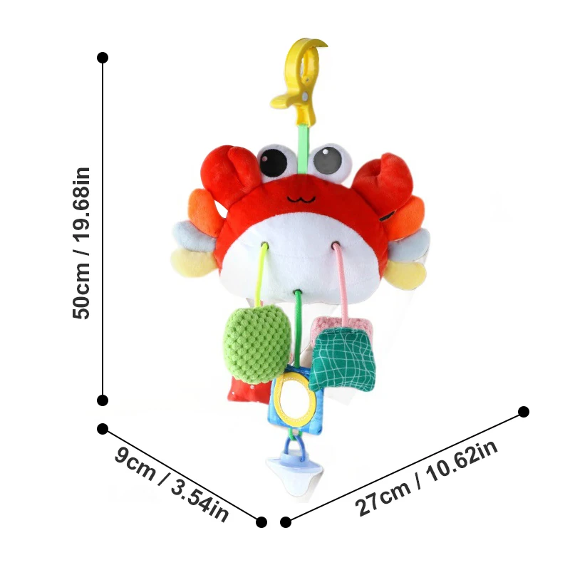 Bambino che tira la corda disegno divertente auto appesa neonato granchio afferrare allenamento puzzle bambino puzzle ciondolo giocattolo