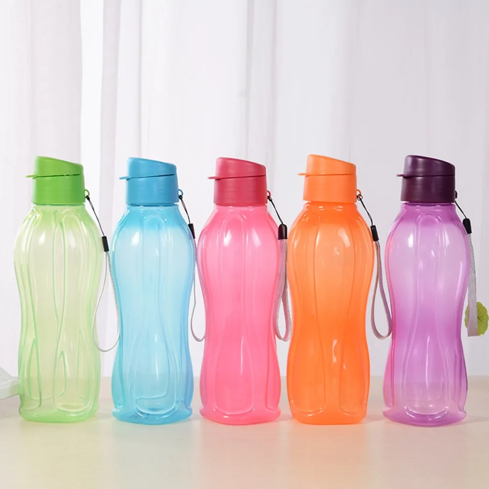 800/1100ML Plastic Water Bottle Large Capacity Outdoor Sports Water Cup with Handle Strap Leak Proof