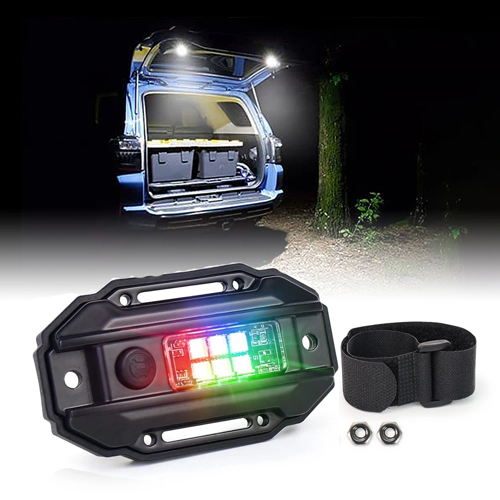 

OVOVS LED Dome Light RGBW Color Change Roll Bar Reading Light for ATV UTV Jeep RZR