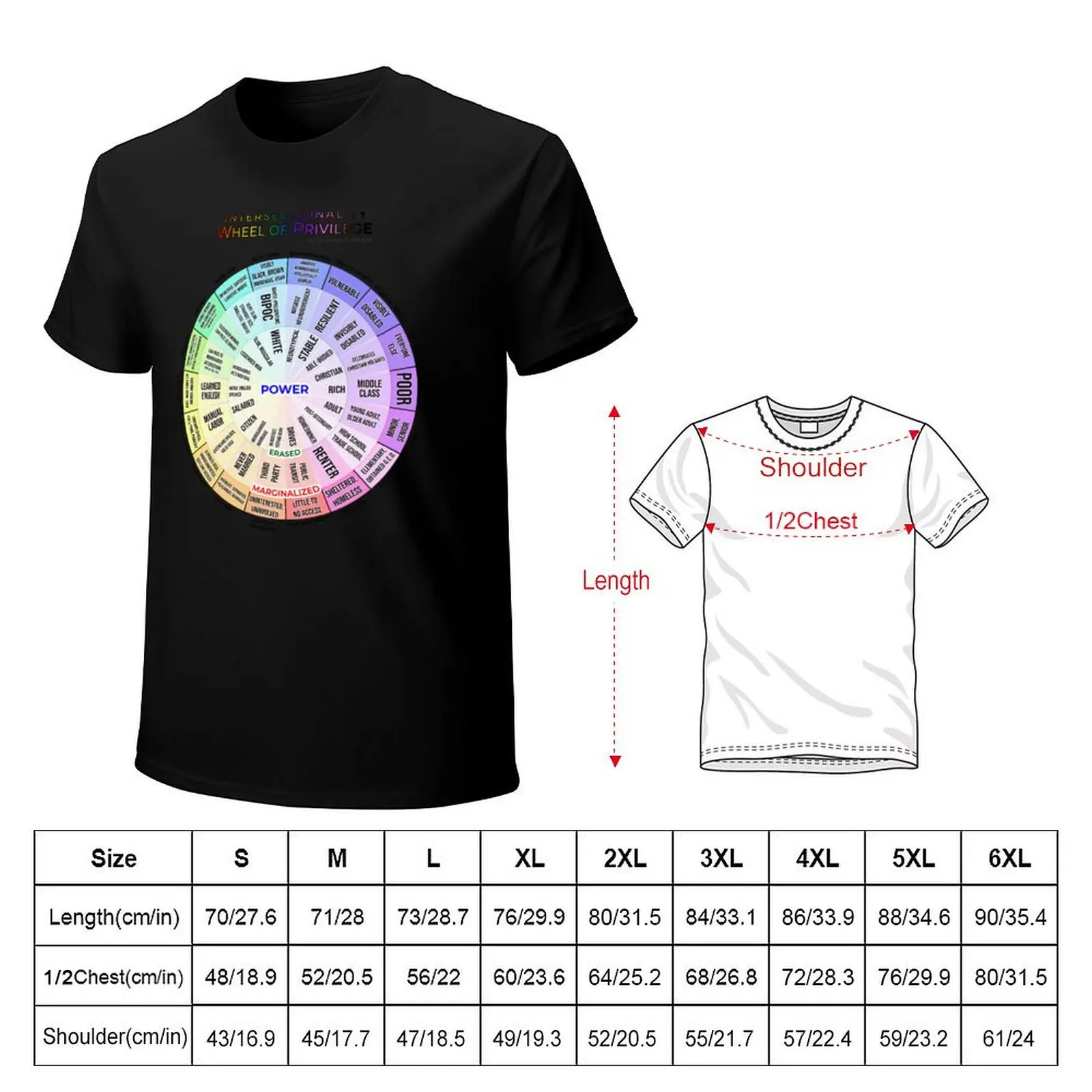 Intersectionality: Wheel of Privilege T-Shirt Moisture Control Sports Tee