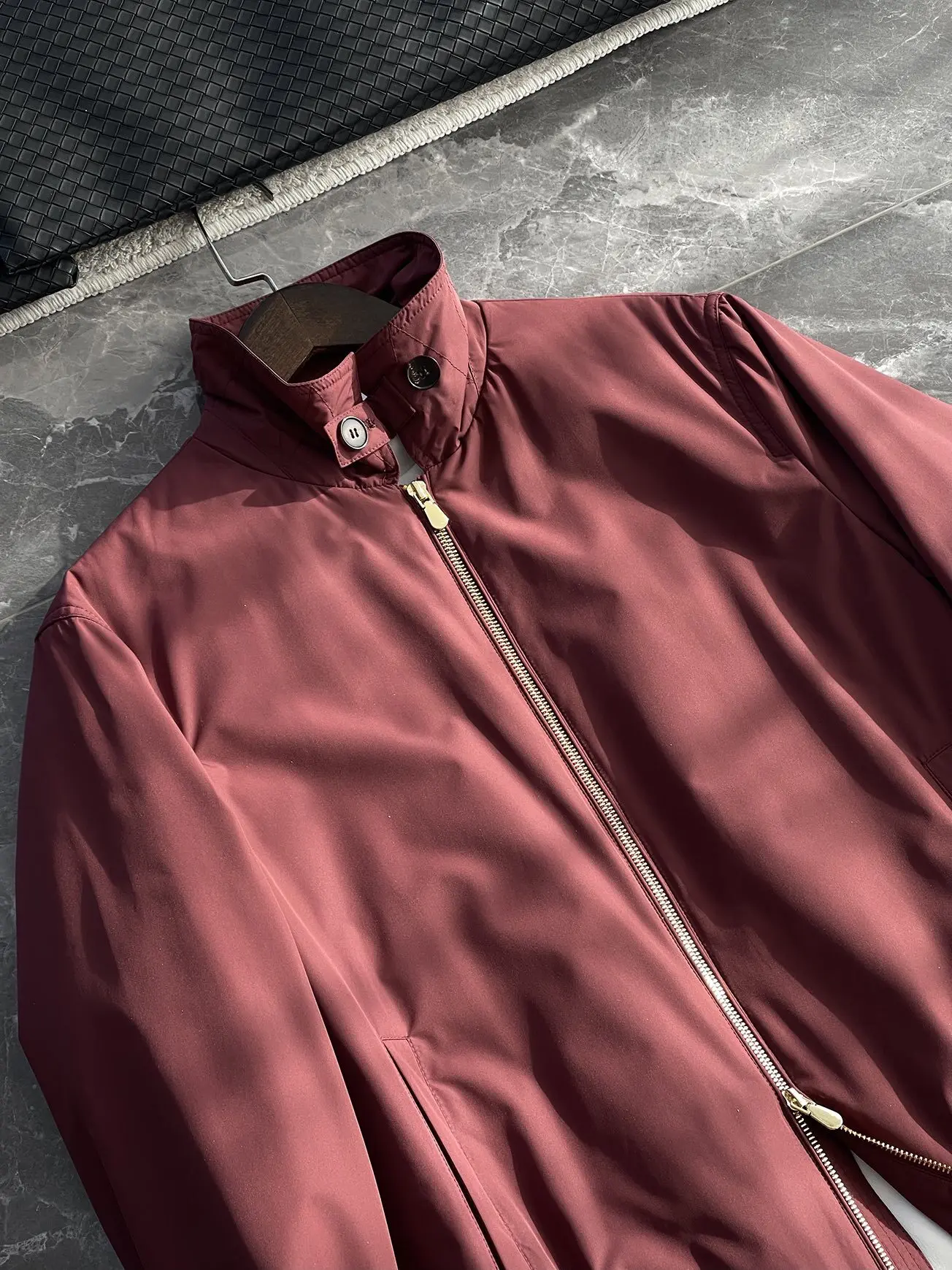 BC old money style early spring business stand-up collar top jacket men's casual simple coat