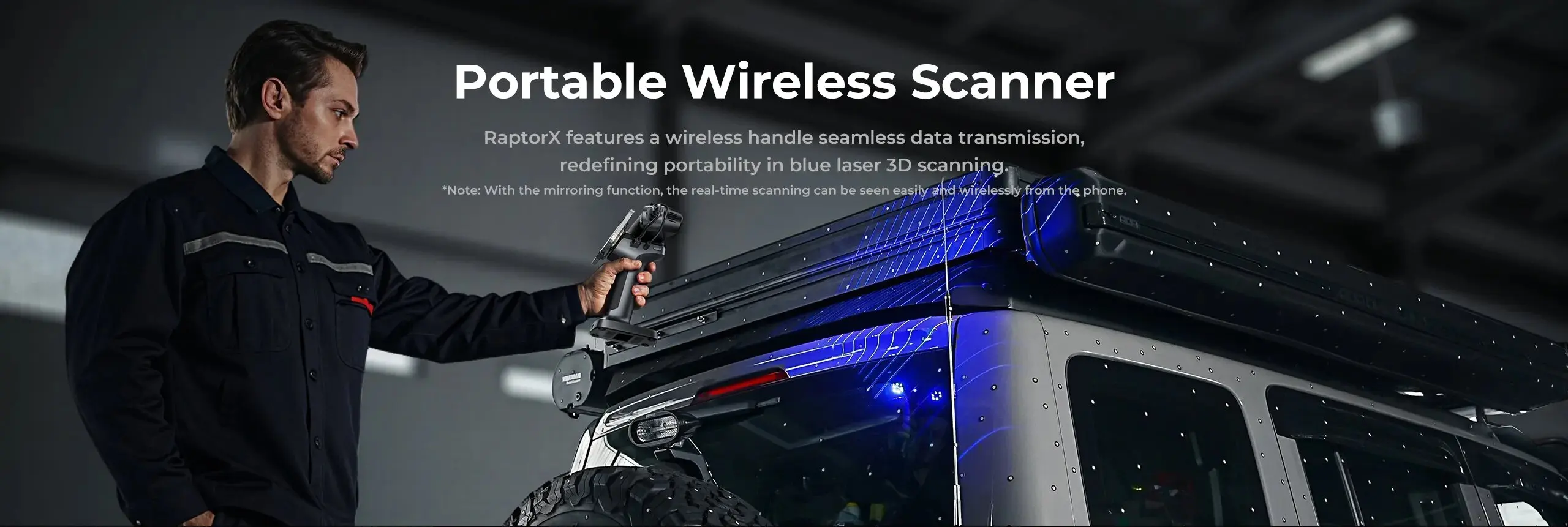 Creality Scanner Raptor X&Creality Handle Scanning Bridge 3D Scan Triple-in-one 34+7 Blue Laser NIR Light 0.02 Mm Accuracy 60fps