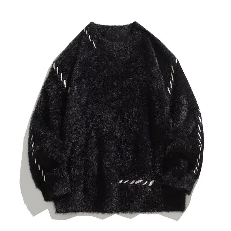 

Мягкий уютный вязаный свитер Boyue в стиле ретро, повседневный зимний теплый круглый свитер из полиэфирного волокна Ne Long Sve для пар