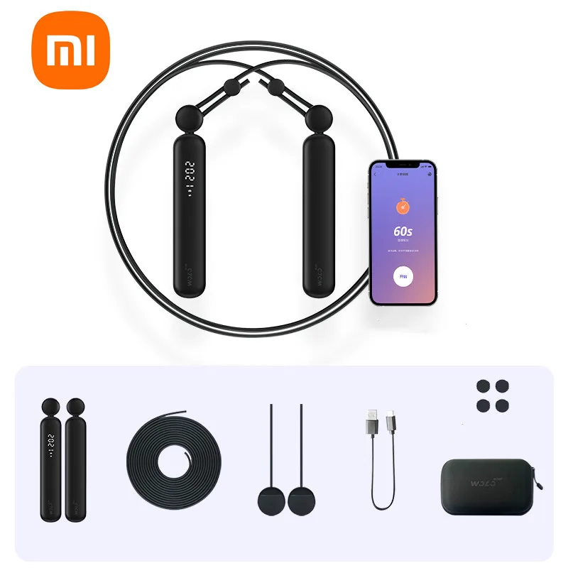 Xiaomi wolonow Smart Bluetooth Jump Rope & Cordless Jump Rope with APP Data Analysis Smart Data Counting from xiaomi youpin