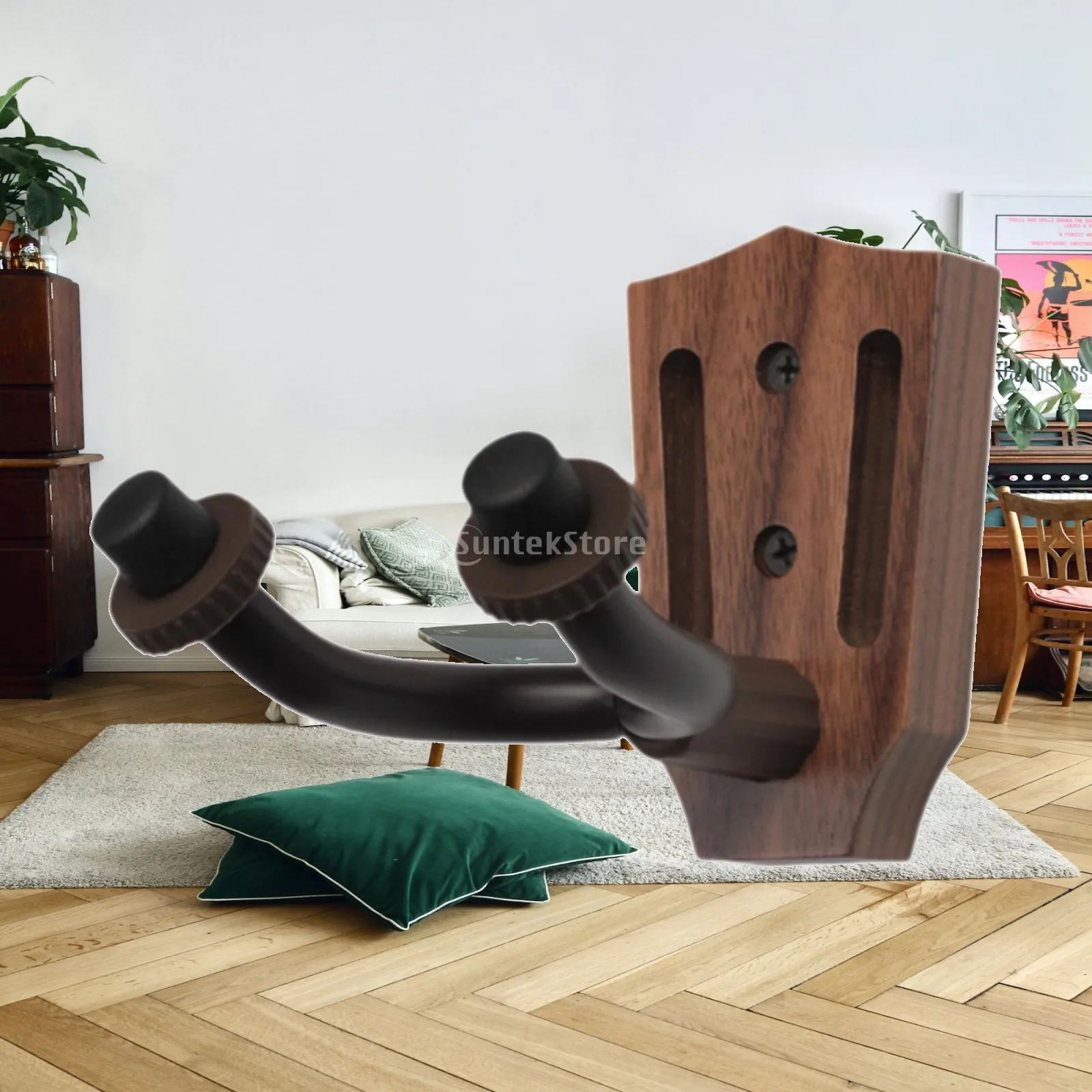 Gitarren-Wandhalterung aus Holz, Display-Ständer für Elektro-, Akustik-, Bass- und Saiteninstrumente, Zubehör