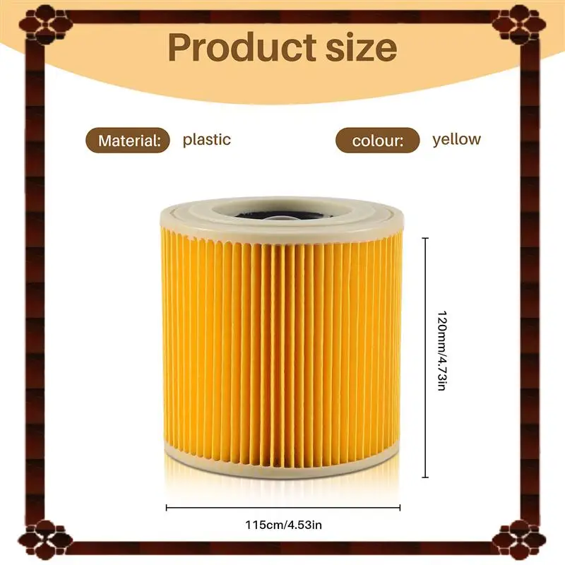 فلتر خرطوشة التسليم لمدة 24 ساعة للمكنسة الكهربائية كارشر WD3 Premium WD2 WD3 WD1 MV3 MV2 WD 3 P طقم تمديد ضد Fine D