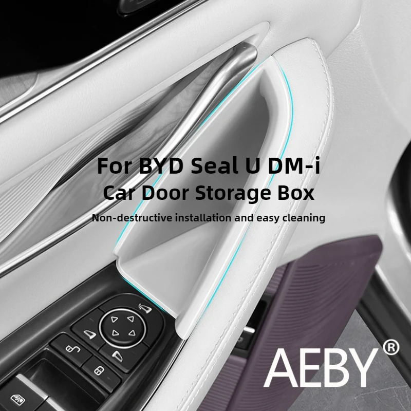 

AEBY For BYD Seal U DM-i 2020-2025 Door Storage Box Organizer, Waterproof Anti-Dust Door Pocket, Interior Organizer Accessories