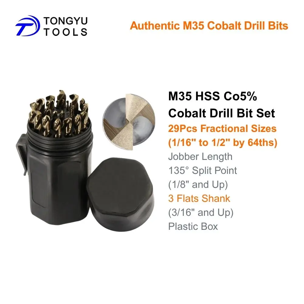 M35 Kobalt Bohrerset in Buchstabengröße, 26-teilig, A-Z, HSS Co5%, Spiralbohrer für Edelstahl und Hartmetall – Detail 9