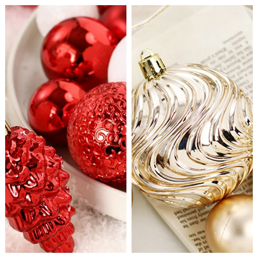 شجرة عيد الميلاد الحلي مزيج ماتي تصميم الكرة عناصر السنة الجديدة عيد الميلاد الكرة معلقة المعلقات زينة عيد الميلاد لوازم منزلية مفيدة