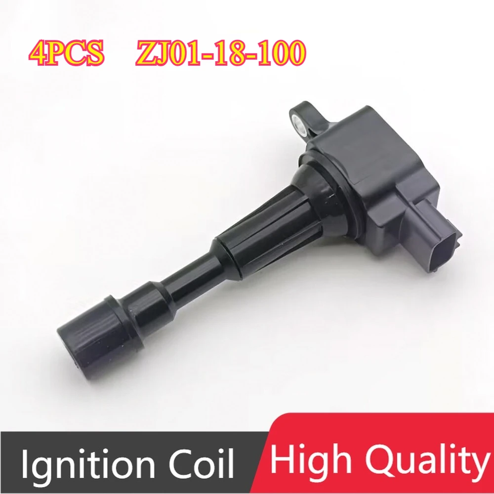 

4Pcs ZJ01-18-100 ZJ0118100 ZJ0118100A ZJ01-18-100A Ignition Coil For Mazda 3 1.4 1.6 2003-2009 MAZDA2 1.3/1.5 Auto Parts