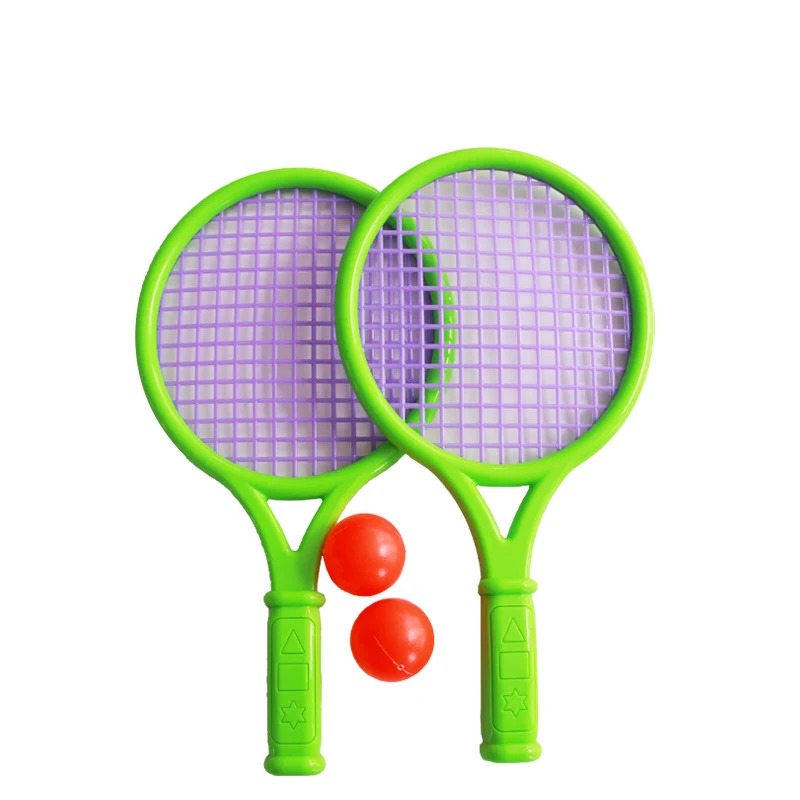 1Set Plastic Children Tennis Badminton Toys Outdoor Indoor Sports Leisure Toys Rackets Parent Kid Interactive Toys Kids Gifts