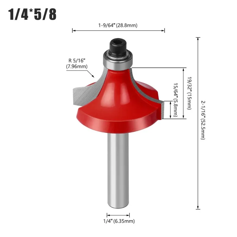Multiple handle sizes for slotting, heat-resistant coating on alloy blades, 15 piece woodworking milling cutter set