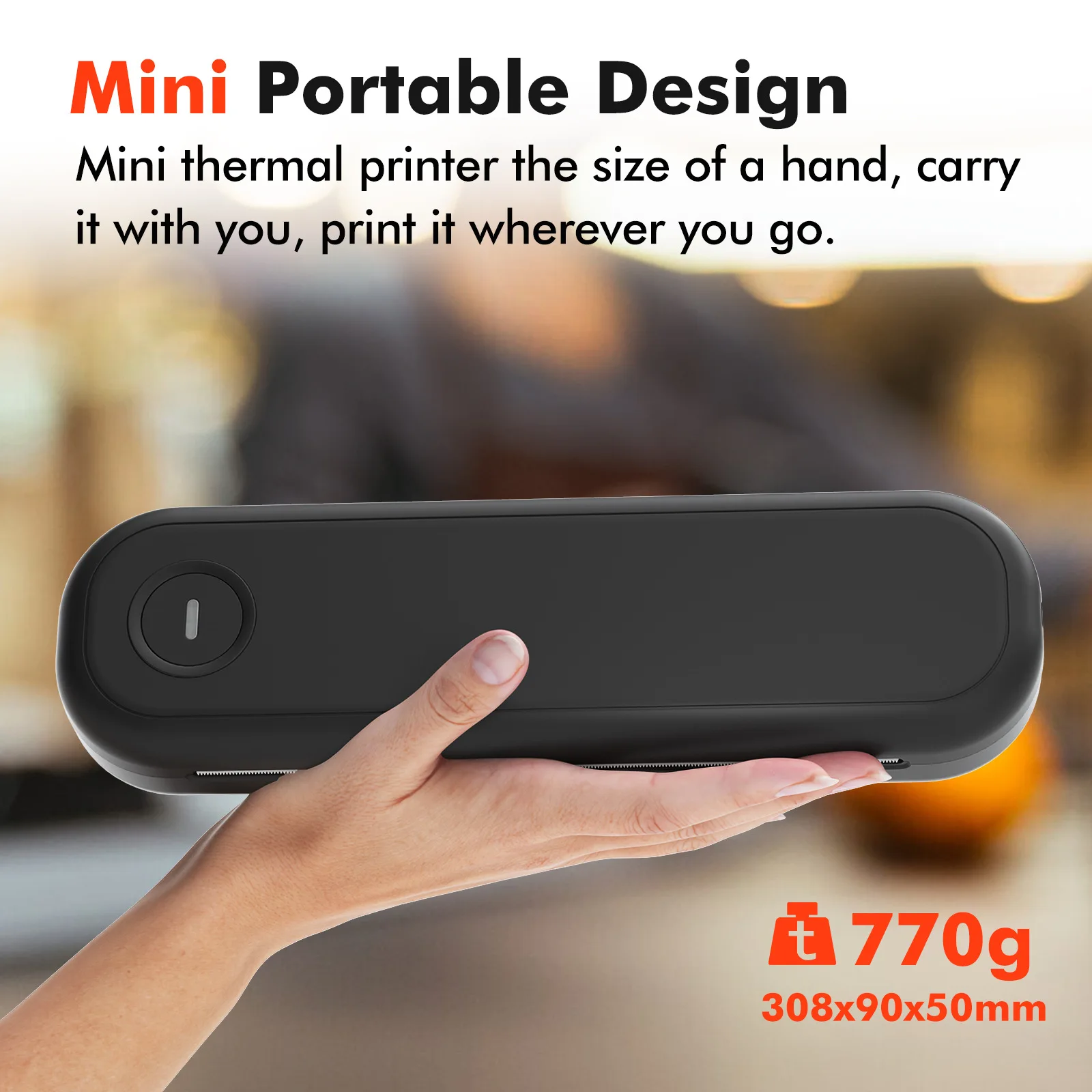 Thermal Printer Portable Home Office Bluetooth Wireless Handheld Tattoo Inkless Printer