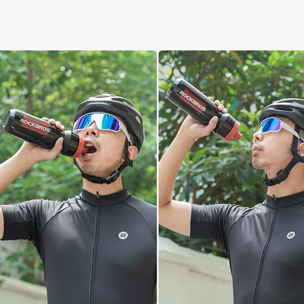 ROCKBROS Fahrrad-Trinkflasche aus Kunststoff für Outdoor-Laufsport, Quetschflasche, Fahrradbecher mit Flaschenhalterung – Detail 5