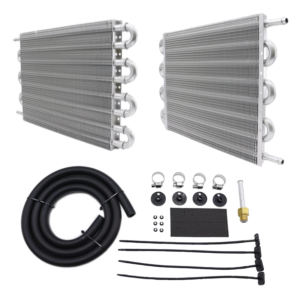 

Aluminum Universal 4 Row 6 Row 8 Row Oil Cooler Kit Oil Radiator Car Auto Transmission Auto-Manual Radiator Converter auto parts