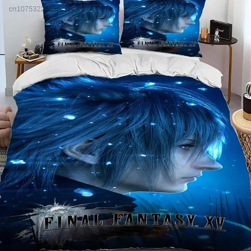 Final Fantasy Series Games Cartoon Bedding Set Printed Bed Set With Pillowcase Duvet Cover Soft Queen King Size Bedclothes Home